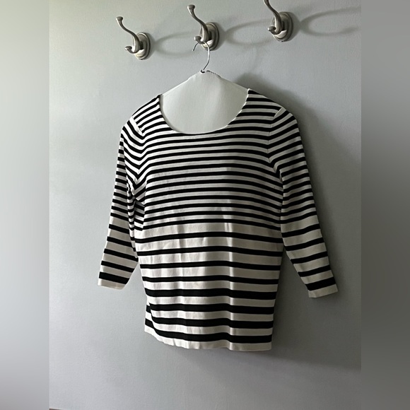 🌸 🌼 🌺 Talbots 1xp Striped 3/4 length sleeve top - Picture 1 of 5